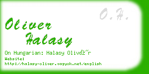 oliver halasy business card